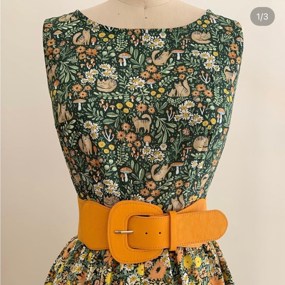 Retrolicious Cats in the Fields Twofer Dress